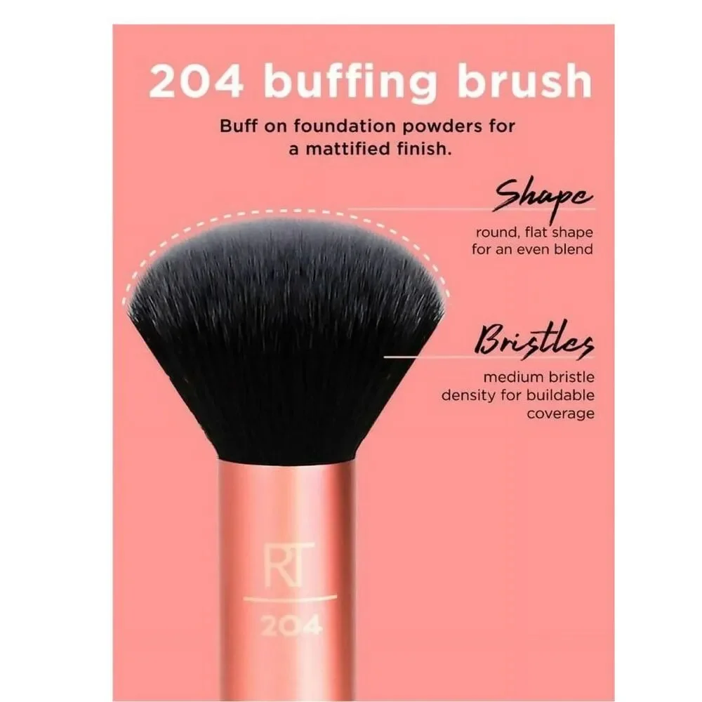 Real Techniques Flawless Base Makeup Brush Set, 5 Piece Set